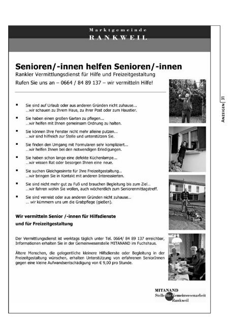 Woche 20 - Marktgemeinde Rankweil