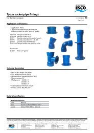 Tyton socket pipe fittings - Kongsberg Esco AS