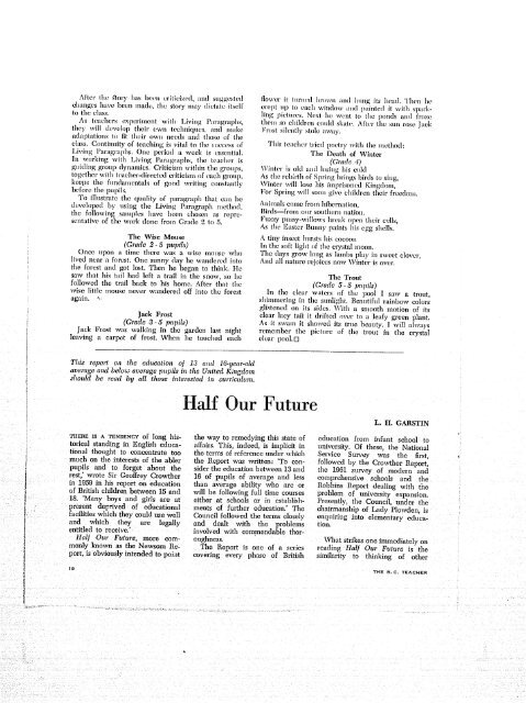 Volume 44, Number 1, September/October 1964 - BCTF Home