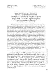 FUKO VERSUS HABERMAS Moderna kao nedovršeni ... - DOI Serbia