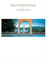 summer tour brochure - Oberoi Hotels
