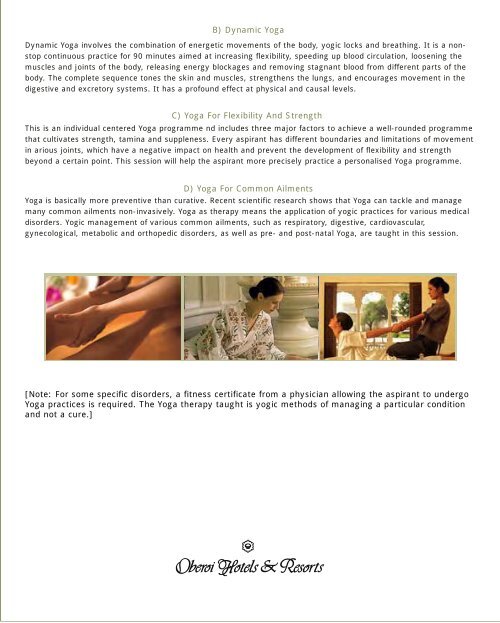 summer tour brochure - Oberoi Hotels