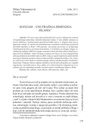 SUFIZAM – UNUTRAŠNJA DIMENZIJA ISLAMA* - DOI Serbia