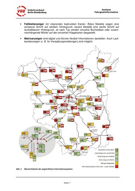 ANALYSE der FAHRGASTINFORMATION auf ausgewählten VBB ...