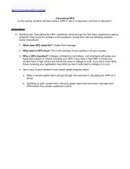 Step 2 Activity Calculating GPA In this activity, students will learn ...