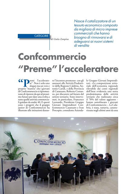 numero 1 anno 2011 - CCIAA di Catanzaro - Camera di Commercio