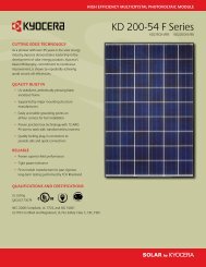 View Data Sheet-SMK connector version - KYOCERA Solar