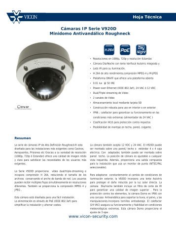 V258-00-00-V920D Series Datasheet_Spanish.indd - Vicon