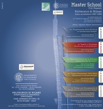 locandina 2007 - Ingegneria Strutturale - Politecnico di Milano