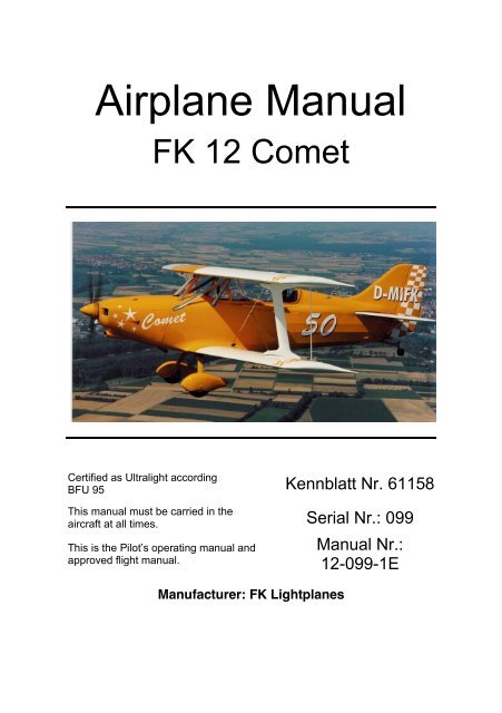 Fk12 Flight Manual English Fk Lightplanes