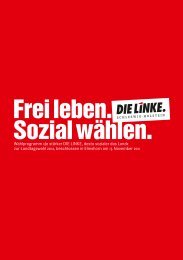 Wahlprogramm - DIE LINKE. Schleswig Holstein