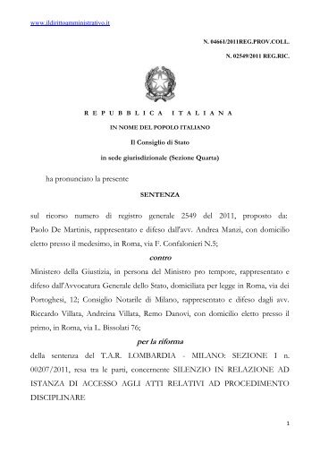 contro per la riforma - Il diritto amministrativo