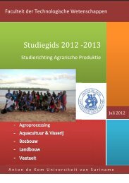 Studiegids 2012 -2013 - Anton de Kom University of Suriname