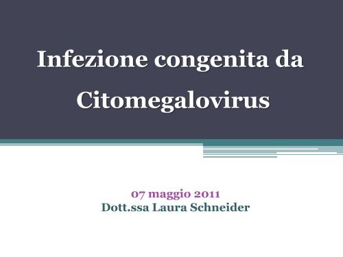 infezione congenita da CMV