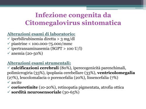 infezione congenita da CMV
