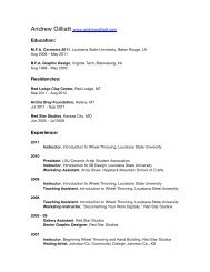 View Resume PDF - Red Lodge Clay Center