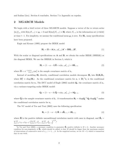 Copula-based Multivariate GARCH Model with ... - Economics