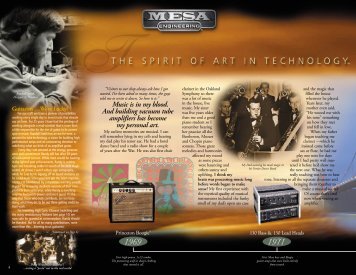 Music is in my blood. And building vacuum tube ... - Mesa Boogie