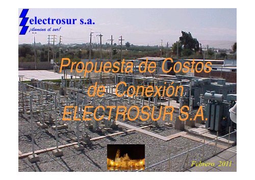 Propuesta de Costos de Conexión ELECTROSUR S A ... - osinergmin