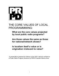 The Core Values of Local Programming - PRPD