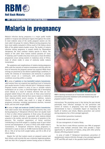 Malaria in pregnancy - East African Community