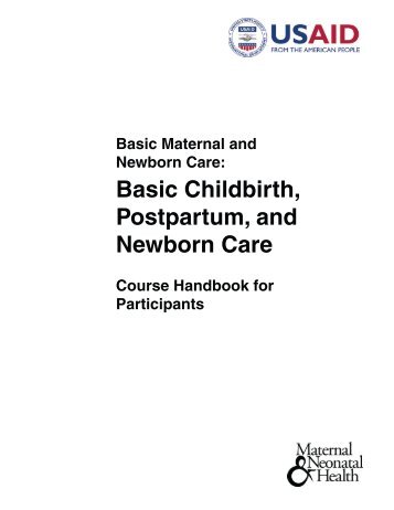 Basic Childbirth, Postpartum, and Newborn Care - ReproLinePlus