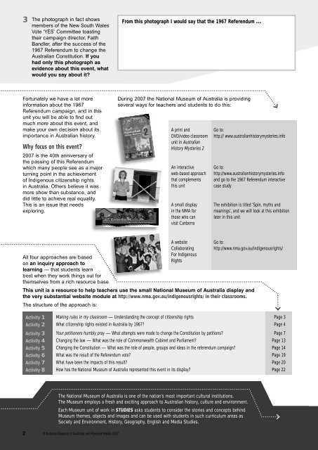 The 1967 Referendum (PDF 1.4 MB) - National Museum of Australia