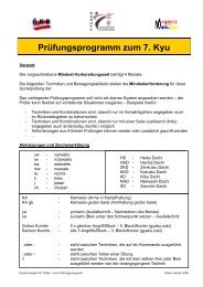 PrÃ¼fungsprogramm zum 7. Kyu - Karate Hayashi St. PÃ¶lten