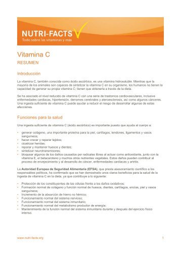 Vitamina C - Nutri-Facts.org