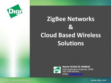 ZigBee Networks & Cloud Based Wireless Solutions - Tecnoimprese