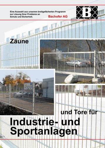 Sportanlagen Industrie- und - Bachofer AG