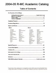 04-05 Academic Catalog - Randolph-Macon College