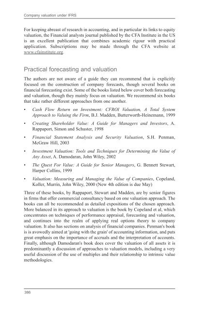 Company Valuation Under IFRS : Interpreting and Forecasting ...