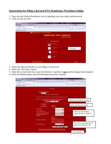 Instructions for Filing Revisions to NE E911 Worksheets