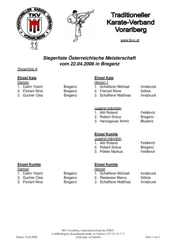 Siegerliste Ãsterreichische Meisterschaft vom 22.04.2006 in ... - ÃTKV