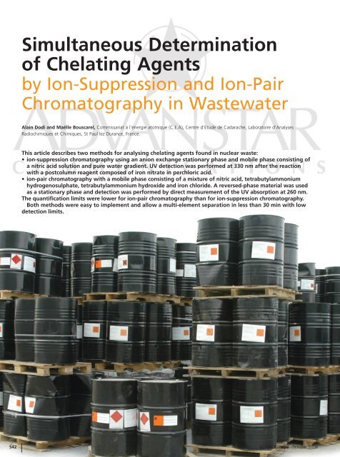 Simultaneous Determination of Chelating Agents