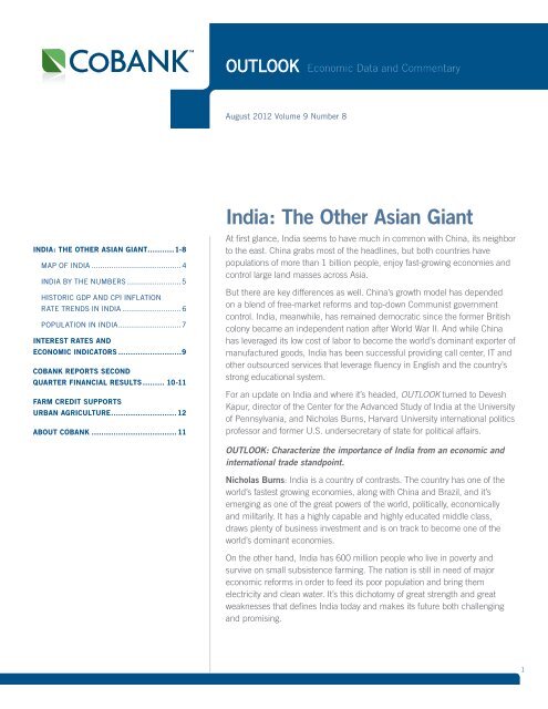 India: The Other Asian Giant - CoBank