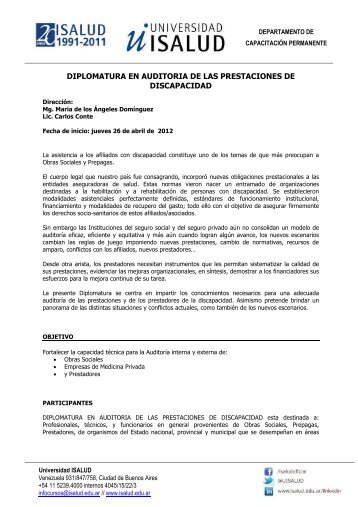 diplomatura en auditoria de las prestaciones de discapacidad