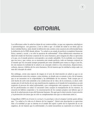 EDITORIAL - Hacia la Promoción de la Salud - Universidad de Caldas