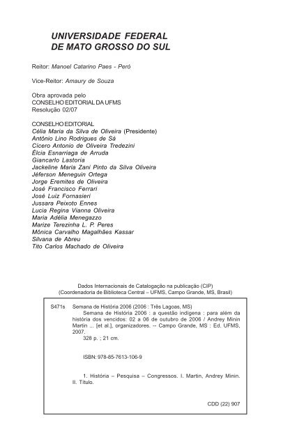 Anais de Historia CPTL - 2006.pmd - Campus de TrÃªs Lagoas
