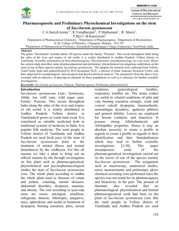 Pharmacognostic and Preliminary Phytochemical Investigations on ...