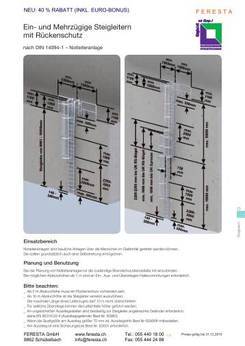 Steigleiter als Notleiter - FERESTA GmbH