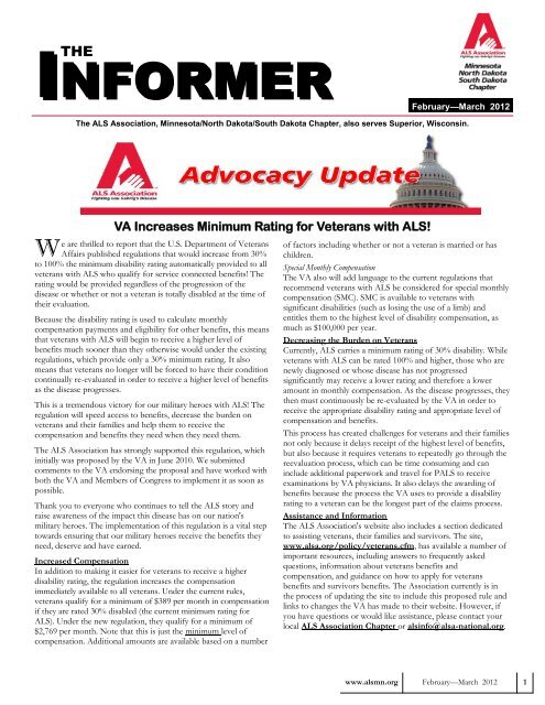 IINFORMER NFORMER - ALS Association - Minnesota Chapter