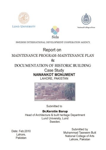 Case Study Nawankot Monument, Lahore, Pakistan - HDM