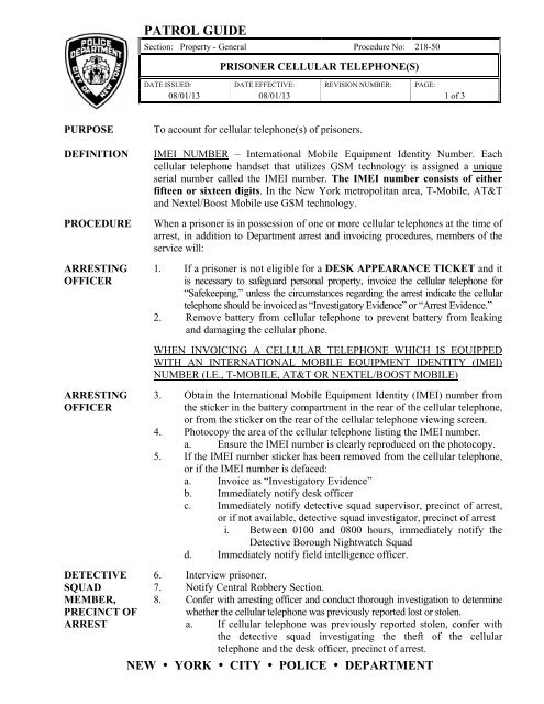 Patrol Script PATROL GUIDE
