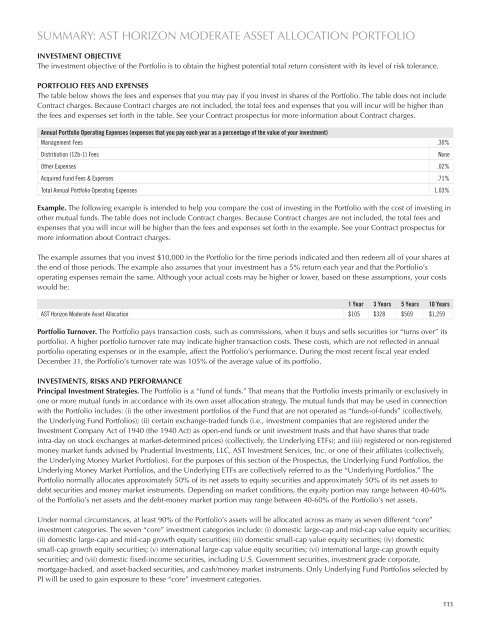 AST BlackRock Value Portfolio - Prudential Annuities