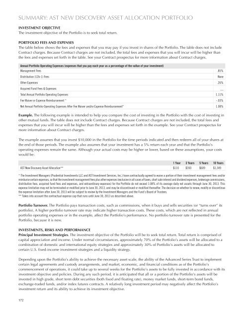 AST BlackRock Value Portfolio - Prudential Annuities