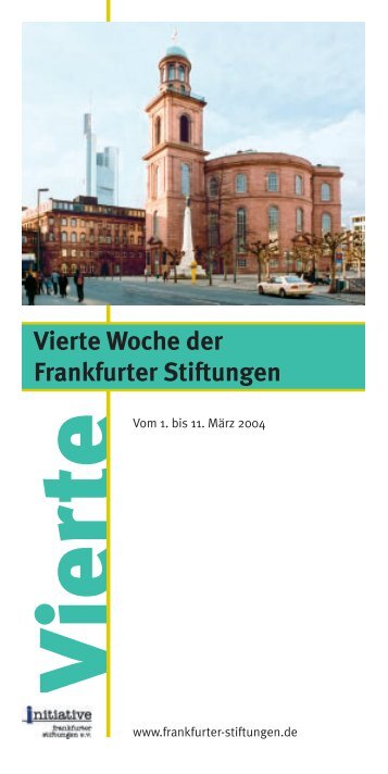 Programm zum Download - Initiative Frankfurter Stiftungen eV