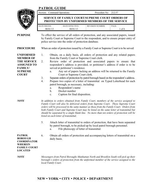 PATROL GUIDE