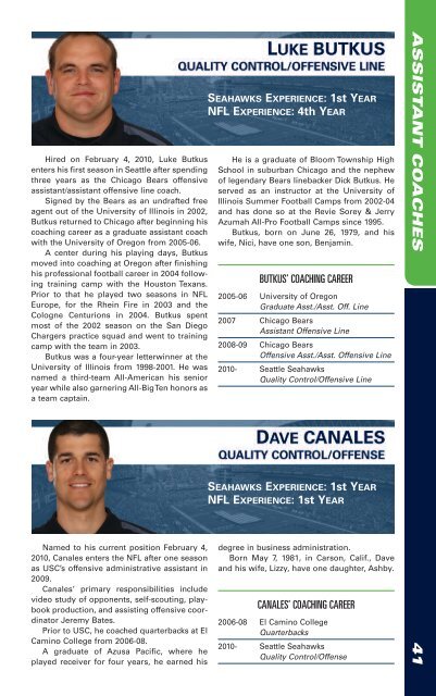 2010 MEDIA GUIDE - Seahawks Online Media Packet